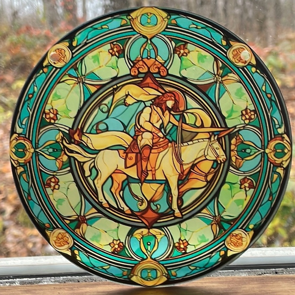 Suncatcher Acrylic Horse & Rider Decorative Ornament Window Wall Décor Gift